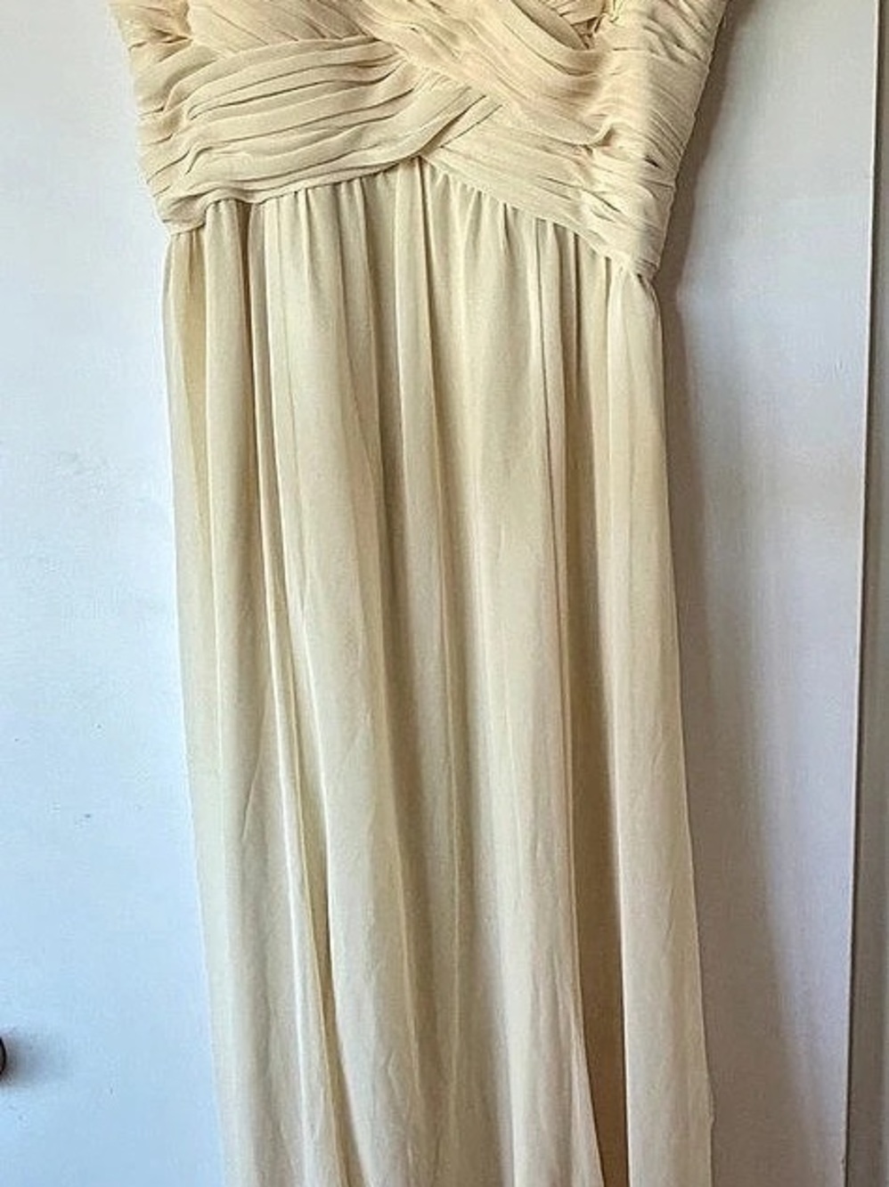 Lauren Ralph Lauren Evening Strapless Ruched Maxi Dress with Neck Scarf in Butte